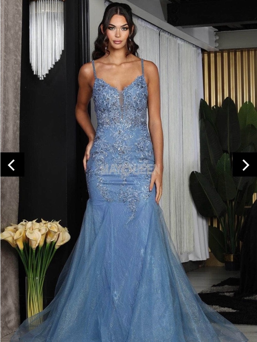 Royal Queen formal gown Dusty Blue - size 10